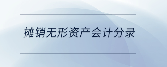 摊销无形资产会计分录？