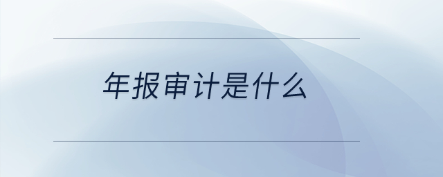 年报审计是什么？