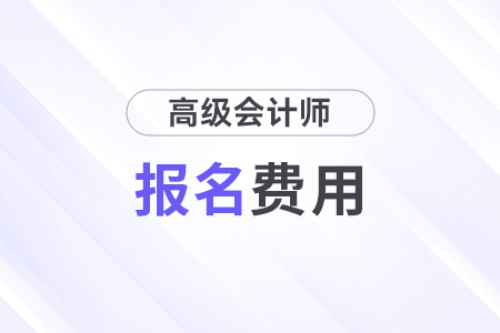 广东省2025年高级会计师报名费用公布