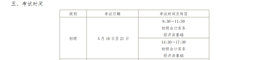 初级会计职称考试