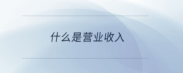 什么是营业收入