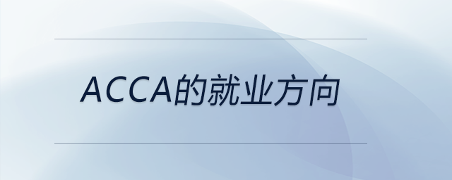 acca的就业方向