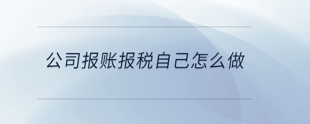 公司报账报税自己怎么做