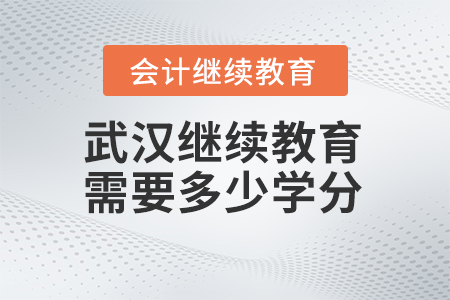 2024年武汉会计人员继续教育需要多少学分？