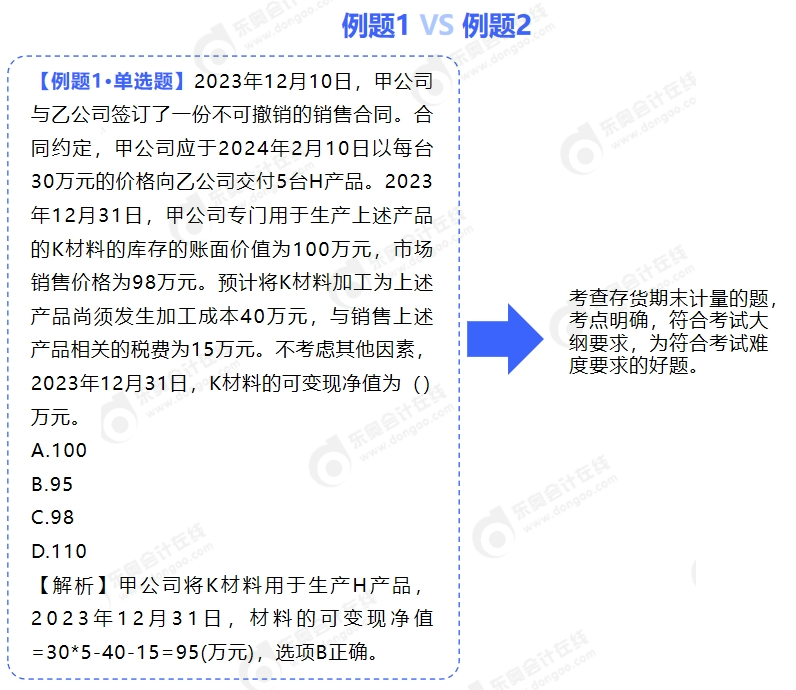 中级会计例题对比