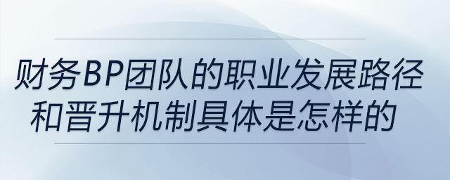 财务BP团队的职业发展路径和晋升机制具体是怎样的