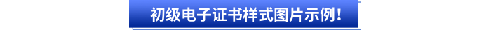 初级电子证书样式图片示例！