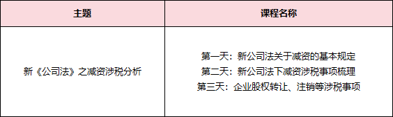 新公司法减资涉税