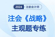 企业外部环境分析_2024注会战略主观题专练