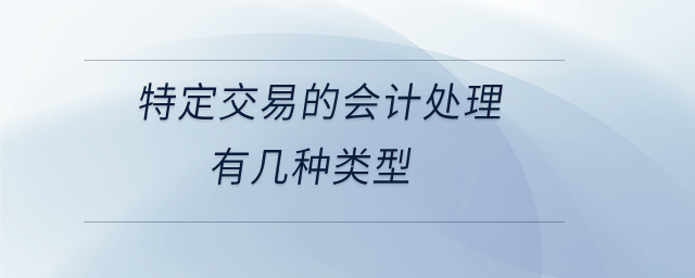 特定交易的会计处理有几种类型