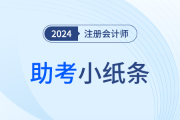 2024年注会考试助考小纸条！应试急救资料公开！