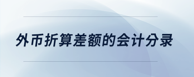 外币折算差额的会计分录