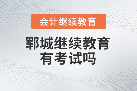 山东菏泽郓城2024年会计继续教育有考试吗？