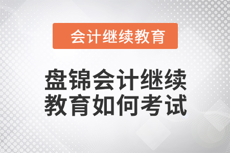 2024年盘锦会计继续教育如何考试？