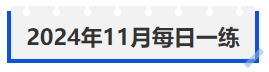 2024年11月每日一练