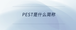 PeST是什么简称