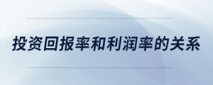 投资回报率和利润率的关系