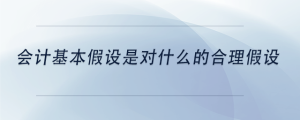 会计基本假设是对什么的合理假设