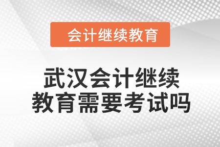 2024年武汉东奥会计继续教育需要考试吗？