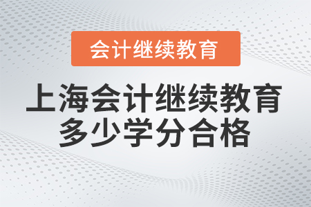 2024年上海东奥会计继续教育多少学分合格？