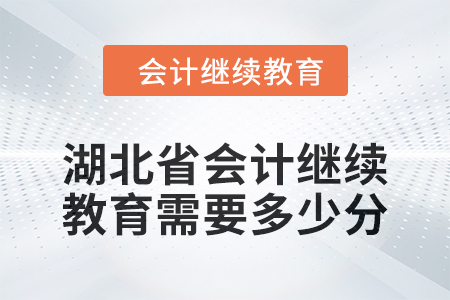 湖北省2024年会计继续教育需要多少分？