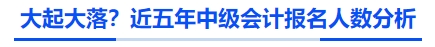 大起大落？近五年中级会计报名人数分析